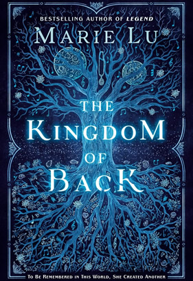 This image pictures the blue and black cover of the book The Kingdom of Back.