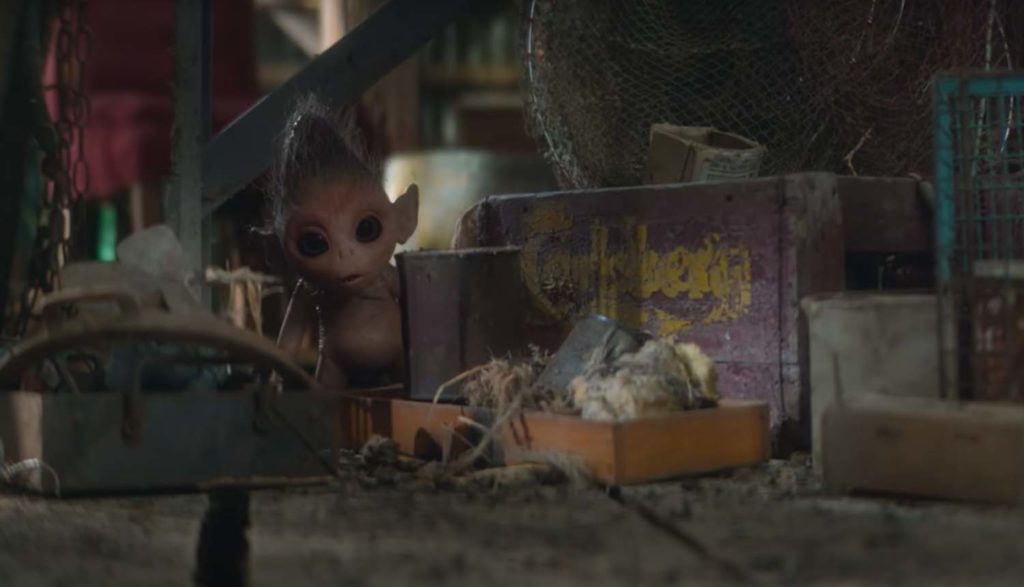 an elf hiding in an attic in Elves series